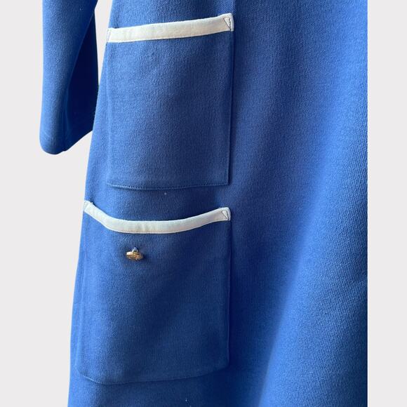 Tuckernuck Baleine Francoise Mod Mini Dress Pockets Gold Buttons Size Large - Picture 5 of 12
